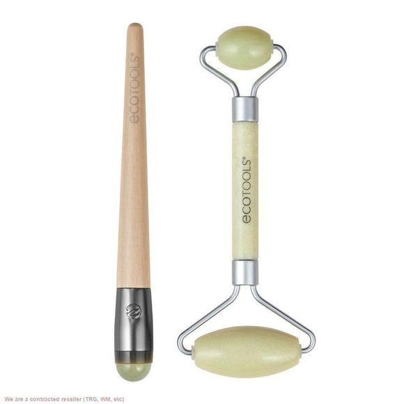 EcoTools Beauty Skin Care Tool Jade Facial Roller and Eye Roller Duo, Face Rolle - Picture 3 of 7